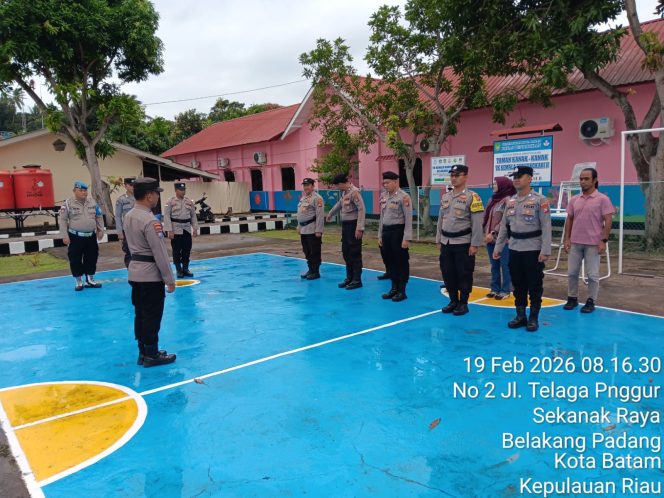 
					Pimpin Apel Pagi, PS. Ka SPKT 1 Polsek Belakang Padang Tegaskan Larangan Keras Terlibat Narkoba dan PMI Ilegal