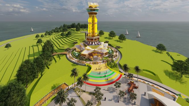 
					Desain Museum dan Tugu Bahasa di Bukit Kursi, Pulau Penyengat, Kota Tanjungpinang, Provinsi Kepulauan Riau (Kepri). F- ilustrasi pemprov kepri