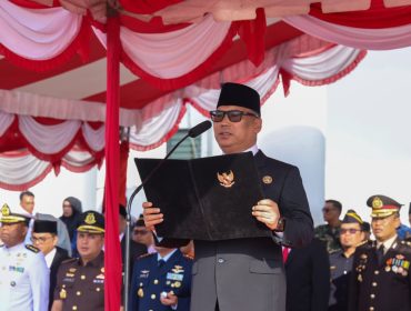 Membacakan amanat Kepala BPIP RI, Wagub Nyanyang menegaskan Pancasila sebagai fondasi persatuan dan perdamaian dunia. 