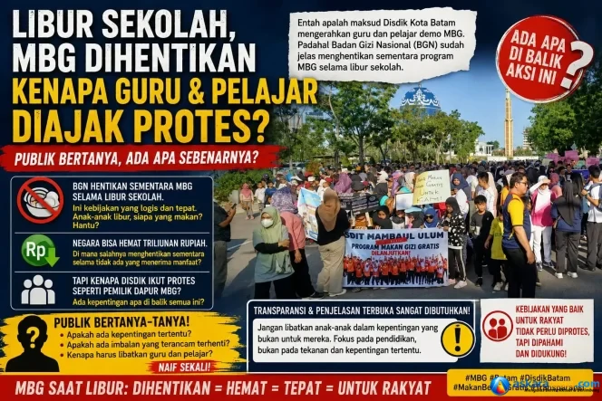 
 Libur Sekolah Dipakai untuk Demo MBG, Ribuan Pelajar Batam Turun ke Jalan dan Jadi Tameng Isu Dewasa