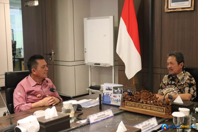 
 Gubernur Kepulauan Riau Ansar Ahmad beraudiensi bersama Menteri KKP Sakti Wahyu Trenggono di Gedung Menara Bahari I, Jakara Pusat, Jumat (10/7/2026). 