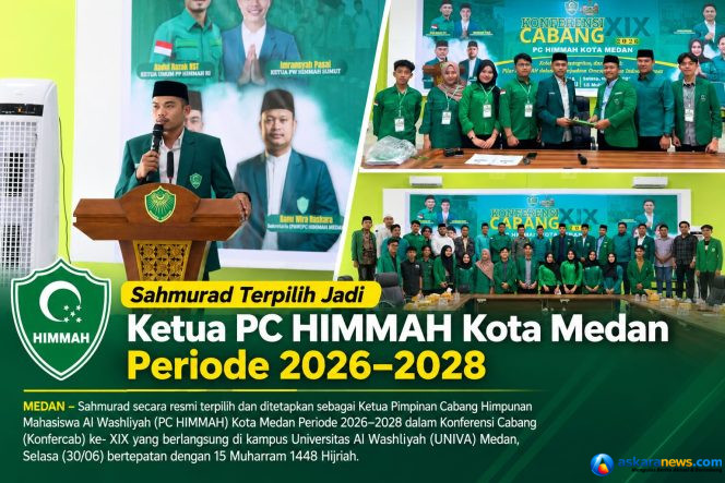 
 Sahmurad Resmi Terpilih Sebagai Ketua PC HIMMAH Kota Medan Periode 2026 – 2028