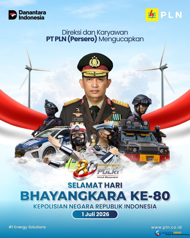 
 PLN Belakang Padang Ucapkan Selamat Hari Bhayangkara Ke-80, Perkuat Sinergi untuk Pelayanan Masyarakat