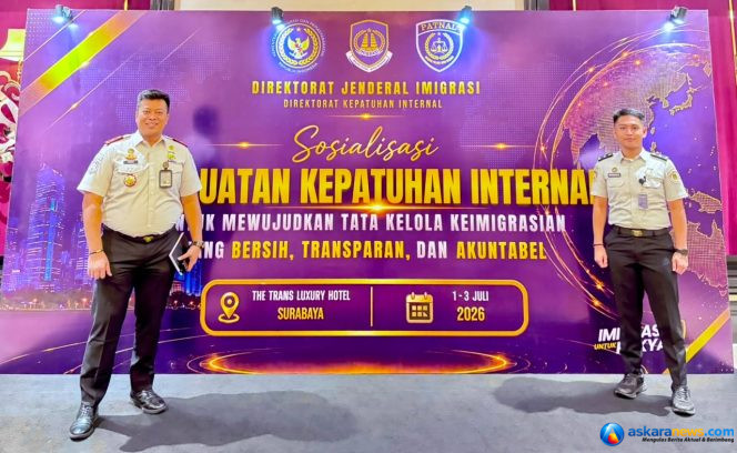 
 Kantor Imigrasi Kelas II TPI Belakang Padang Ikuti Sosialisasi Penguatan Kepatuhan Internal