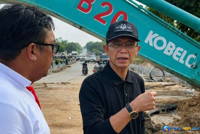 
 Amsakar Achmad Turun Lapangan, Pastikan Perbaikan Pipa Muka Kuning Rampung