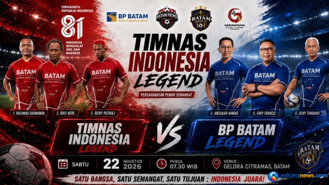
 Timnas Indonesia Legend Turun ke Batam, Nyalakan Mimpi dari Grassroots Menuju Panggung Internasional