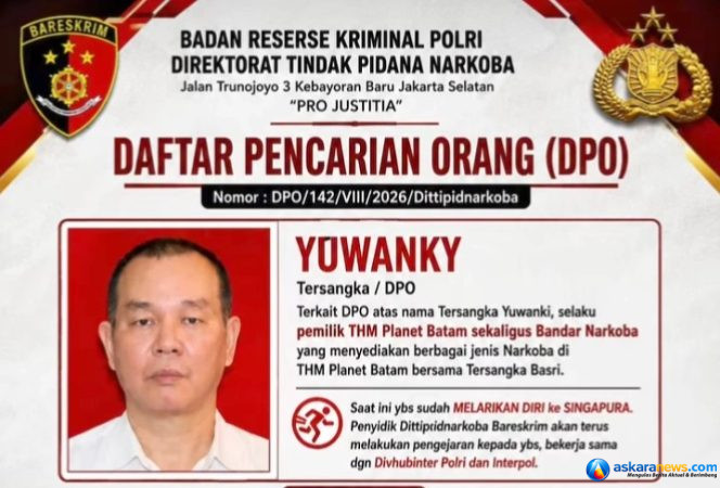 
 Giliran Yuwanky, Bos Planet Batam, DPO Bareskrim Usai Basri Ditangkap