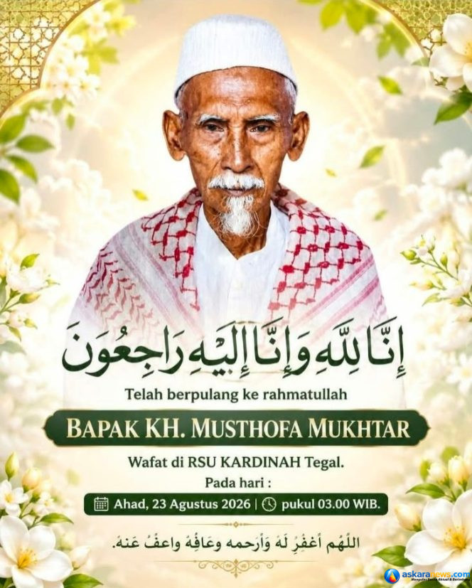 
 KH Mustofa Mukhtar Pengasuh Pengajian Tafsir Jalalain Wafat