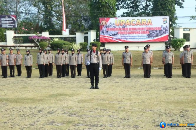 
 Polres Lampung Utara Gelar Upacara Hari Juang Polri 2026
