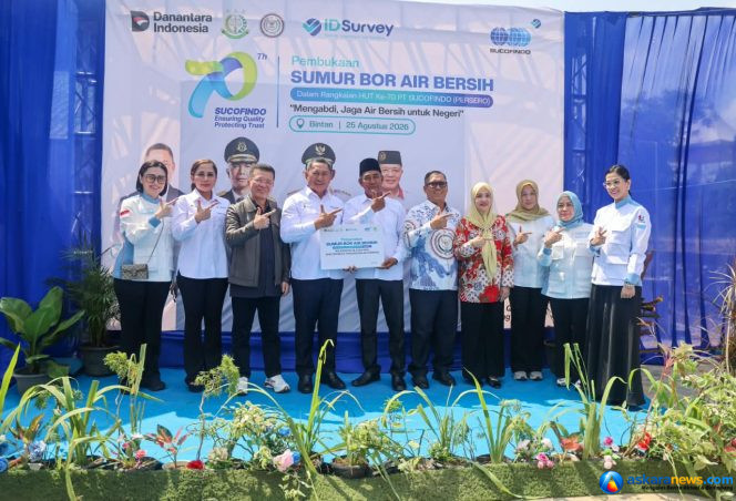 
 Wagub Nyanyang bersama SUCOFINDO dan ABPEDNAS Resmikan Sumur Bor Air Bersih di Toapaya Selatan