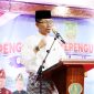 Wali Kota Batam, Amsakar Achmad, menyampaikan sambutan saat menghadiri Pengukuhan Pengurus GMPP Kota Batam di Golden View Hotel, Bengkong, Sabtu (12/9/2026). 