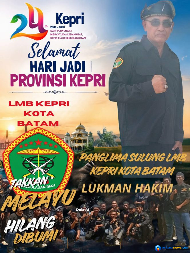 
 LMB Kepri Kota Batam Mengucapkan Selamat Hari Ulang Tahun Provinsi Kepulauan Riau Ke-24 Tahun