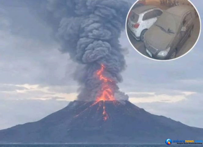 
 Abu Vulkanik, Erupsi Gunung Anak Krakatau mulai berdampak ke sejumlah wilayah di Provinsi Lampung